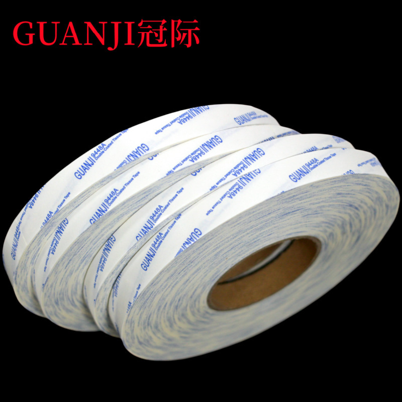 8Mm*3M Double-Sided Tape Non-Woven Strong Waterproof Signboard Leather Ultra-Thin Guanji 9448A Double-Sided Tape