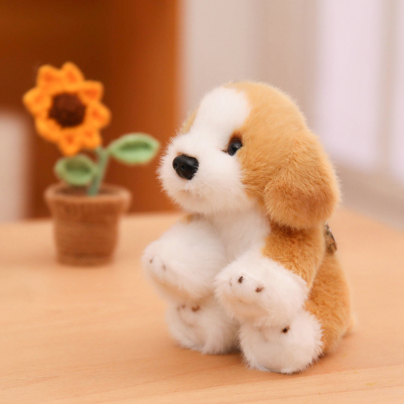 Simulación transfronteriza animal juguetes de peluche creativos para niños muñecas de perro de madera chicas lindas Día de San Valentín puppies image 6