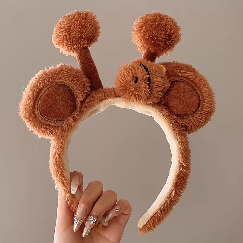 Teddy Bear Bee tocado muñeca lindos brazo de cabeza lavado de cara brazo de cabello para mujeres 2024 nuevo estilo de foto pastilla de cabello adornamiento de cabello otoño