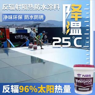 Reboshi roof roof floor coating iron reflective color steel tile waterproof exterior paint sunscreen insulation paint