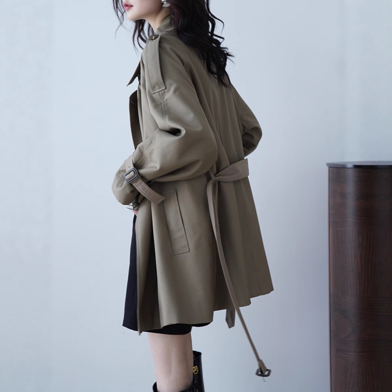 上新百搭2025新款高级感风衣女英伦小个子chic中长款外套休闲春秋|undefined