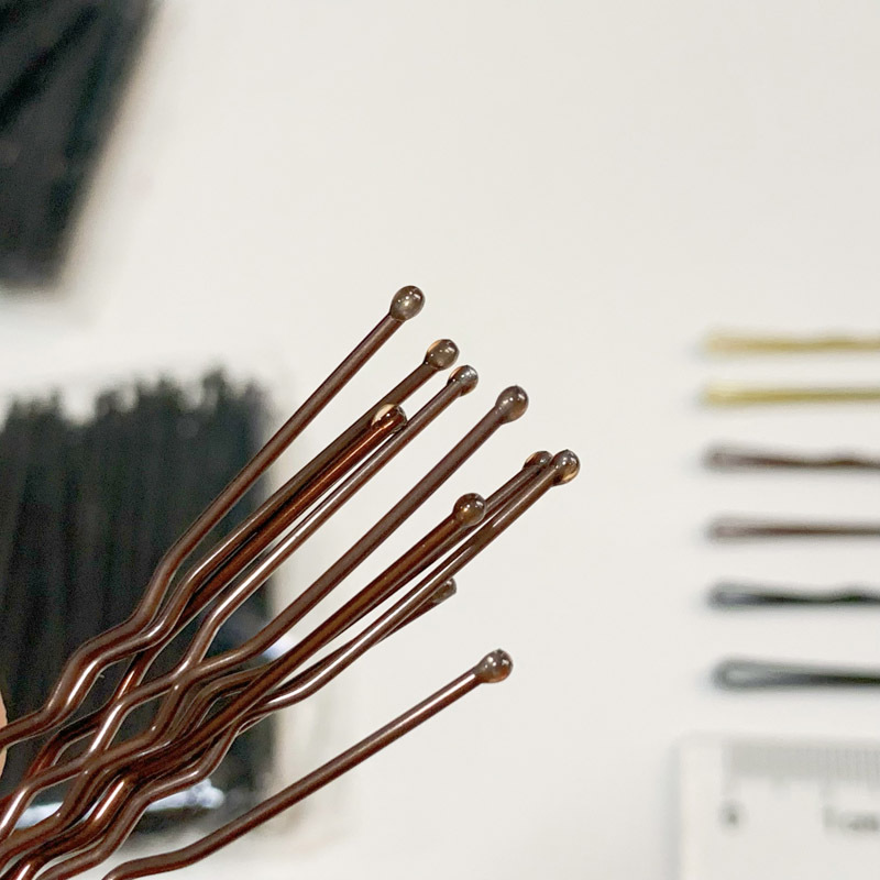 Clip en forma de U negro negrita apretada Placa de estudio horquilla de novia horquilla clip de acero clip de pelo roto flequillos tocado