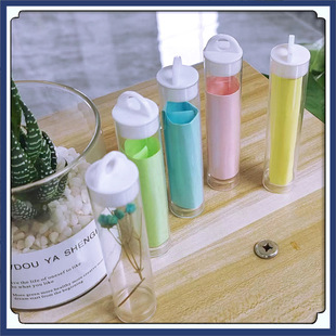 Supply PC transparent plastic packaging round tube toothbrush tube makeup brush storage pipe incense packaging rice beads storage tube
