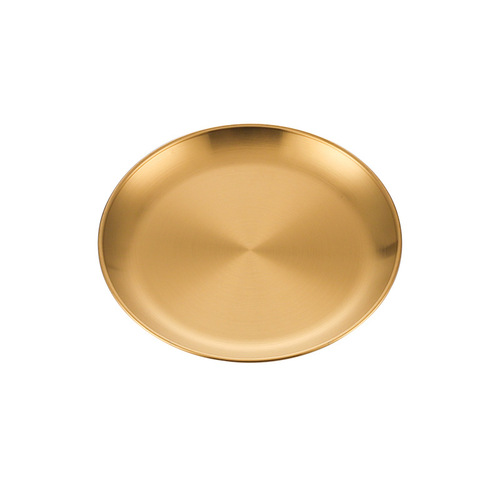 Wholesale 304 stainless steel Korean-style barbecue plate, household fruit tray, Western-style fruit, dessert, snack plate, boneless dish