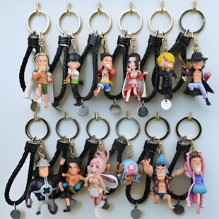 One Piece Hand-made Tide Play Luffy Solon Female Emperor Ace Keychain Pendant Toy Doll Jewelry Cartoon Animation