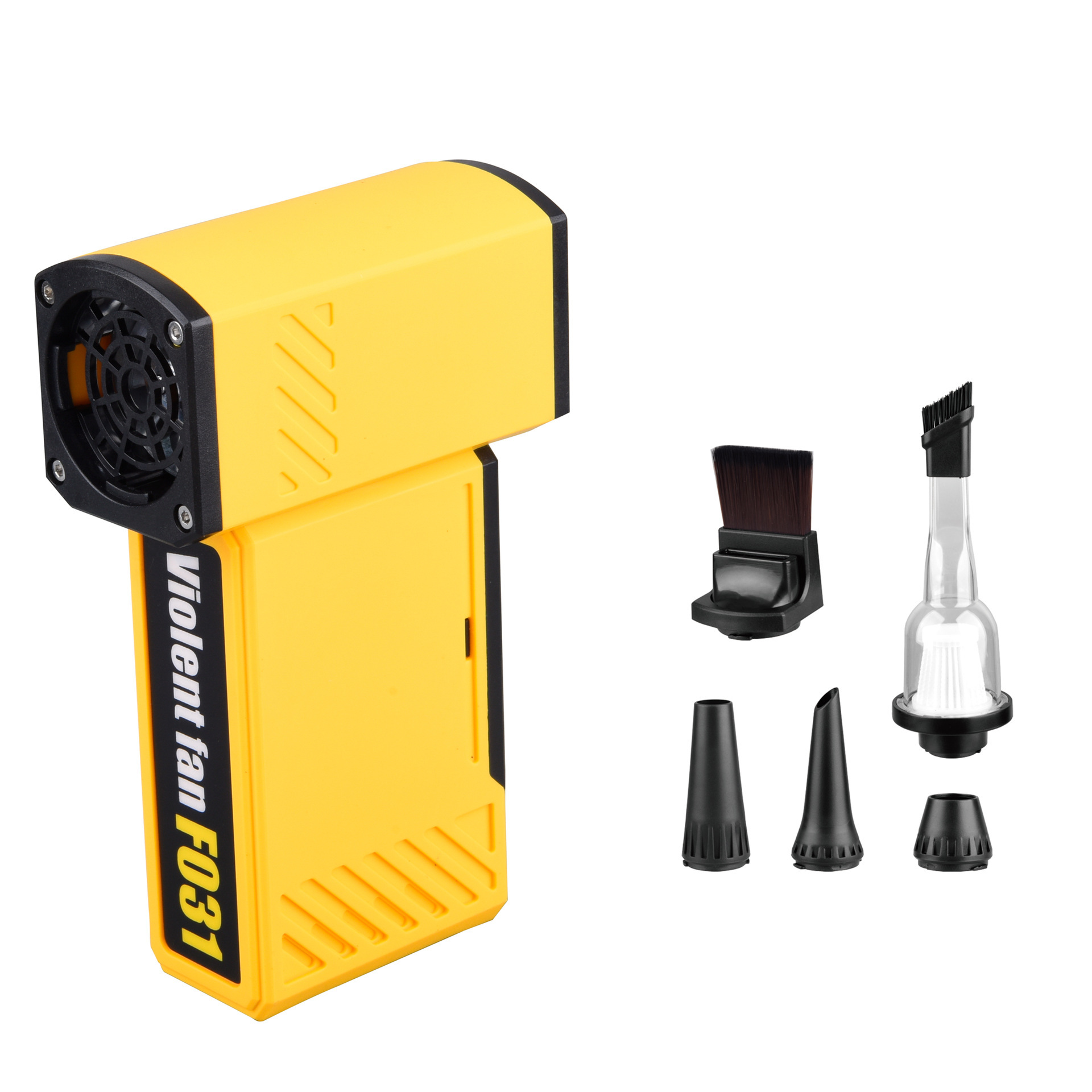 Transfronterizo nuevo ventilador de turbina de automóvil ventilador de mano al aire libre acampado USB motor sin escobillas mini ventilador violento