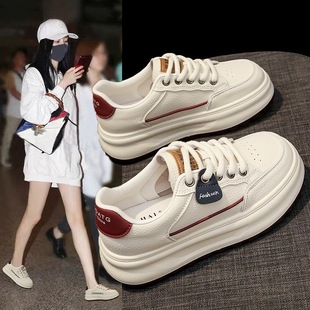 Summer Women's Shoes New Breathable White Shoes Women's Versatile Ins Korean Style Thick-Soled Sports Shoes Casual Sneakers Women's Fashion