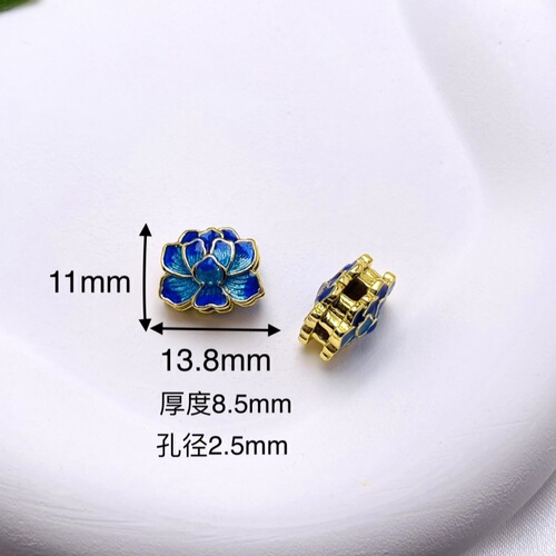 Color-preserving lotus accessories cloisonné flower hat flower tray diy jewelry accessories earrings bracelet necklace handmade materials