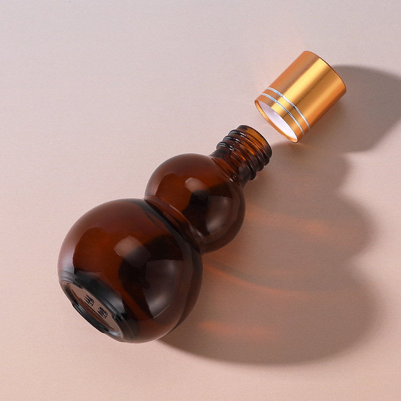创研现货供应茶色透明葫芦瓶10ml~100ml精油瓶化妆品瓶小药分装瓶|undefined