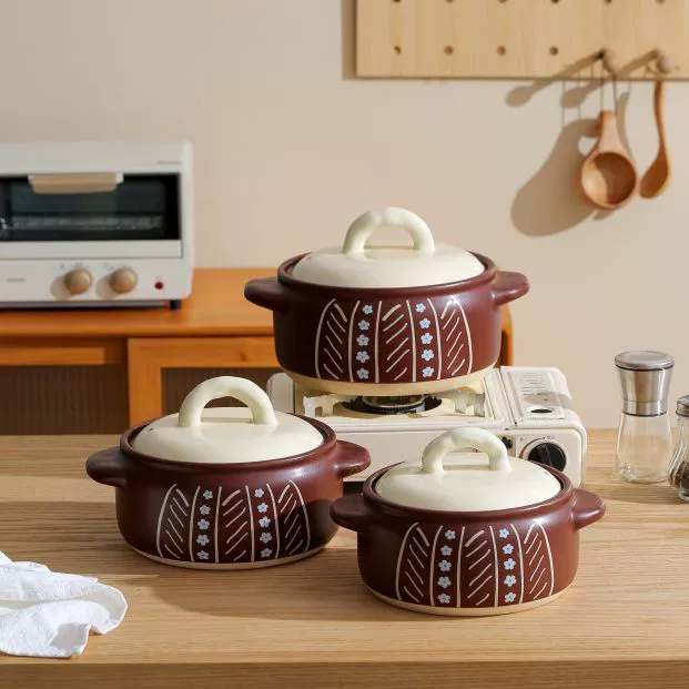 Высококачественная кастрюля для тушения в casserole, бытовая газовая глиняная кастрюля для риса, маленькая керамическая глиняная кастрюля, индукционная каменная кастрюля для супа