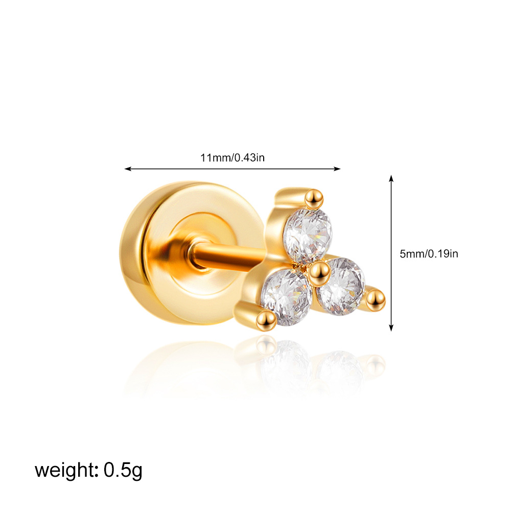 2g Weight 201 Stainless Steel Ear Needle Material Ear Studs Classification 1 Piece Quantity Casual, Daily Occasion Copper Material Star, Moon, Heart Shape Pattern All Seasons Season Women's Gender Plating Design Elegant, Simple Style Style 1 Piece Elegant Simple Style Star Moon Heart Shape Plating Copper Ear Studs 16
