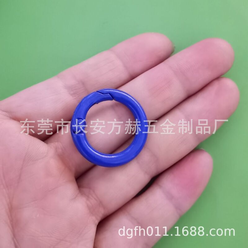 カラー金属オープンサークル焼付塗装亜鉛合金スプリングサークルカードサークルブックサークルカラースプリングバックル外径24mm|undefined