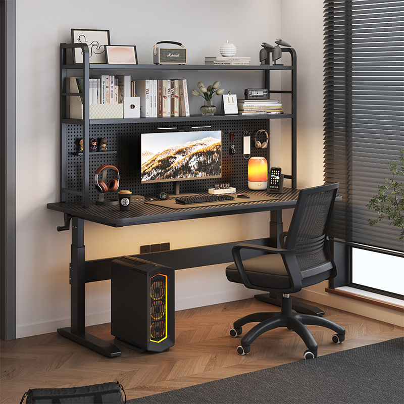 Mesa de elevación de computadora de escritorio mesa de deportes electrónicos dormitorio hogar con agujeros tablero de escritorio escritorio de oficina escritorio de trabajo