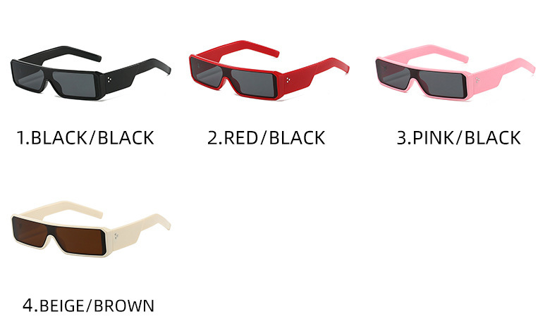 60g Weight Full Frame Glasses Structure Sunglasses Classification PC, UV400 Protection Lens Material Square Glasses Style Travel, Daily Occasion Solid Color Pattern All Seasons Season Unisex Gender Hip-Hop Style Grey, Pink Color Hip-Hop Solid Color PC UV400 Protection Square Full Frame Women's Sunglasses 7