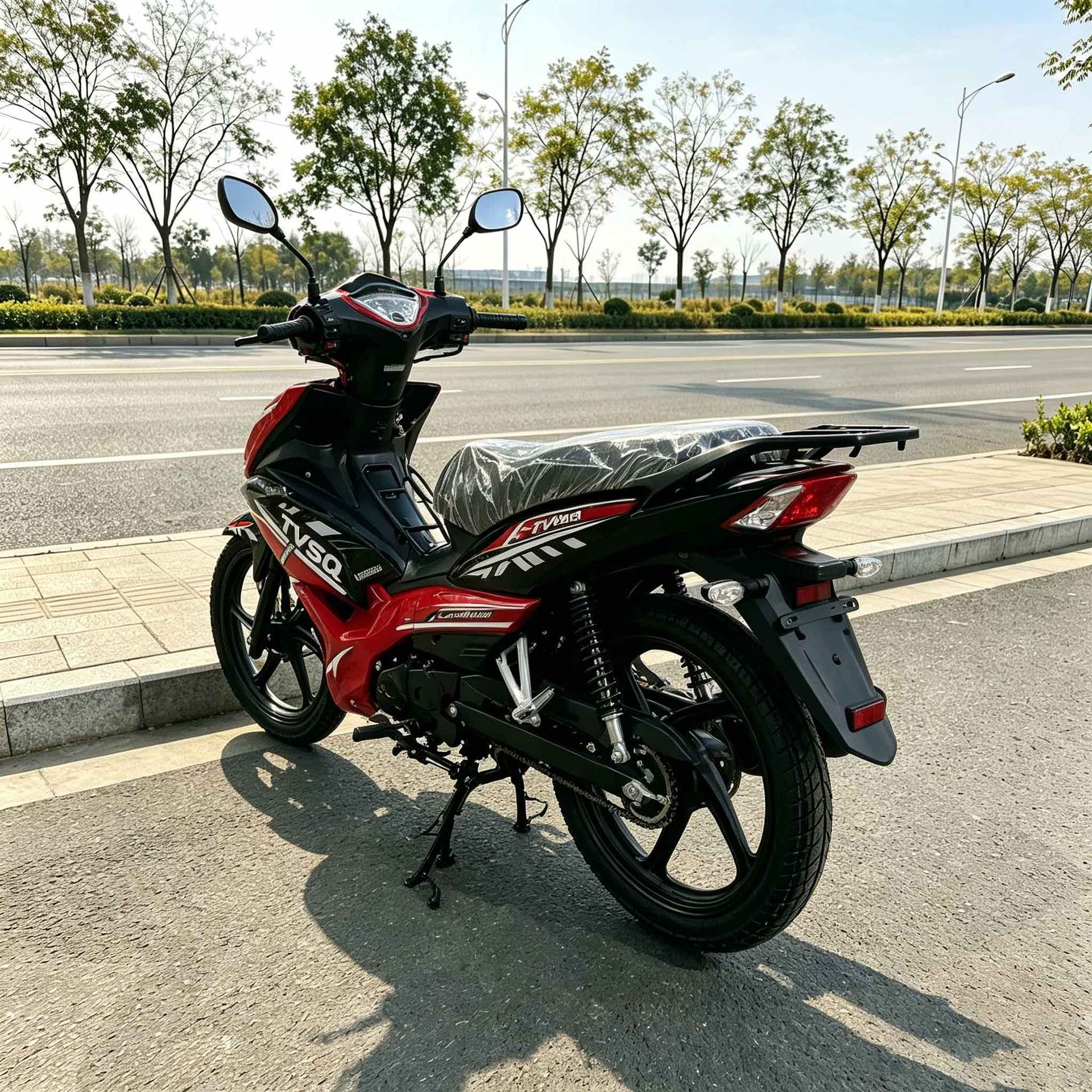 Ultra-Fuel-Efficient Curved Beam Two-Wheeled Motorcycle with Low Fuel Consumption Per 100 Kilometers, Suitable for Daily Use Overseas, Cross-Border Export to Africa, and Foreign Trade