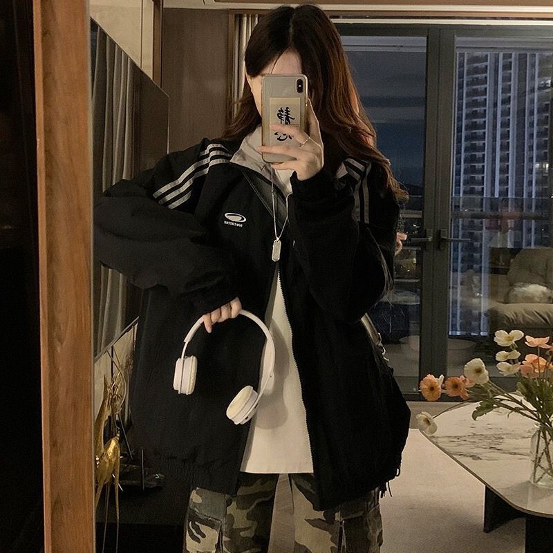 三条杠双面穿蓝色黑色东南亚舒适休闲中东涤纶半高领常规袖长袖|undefined