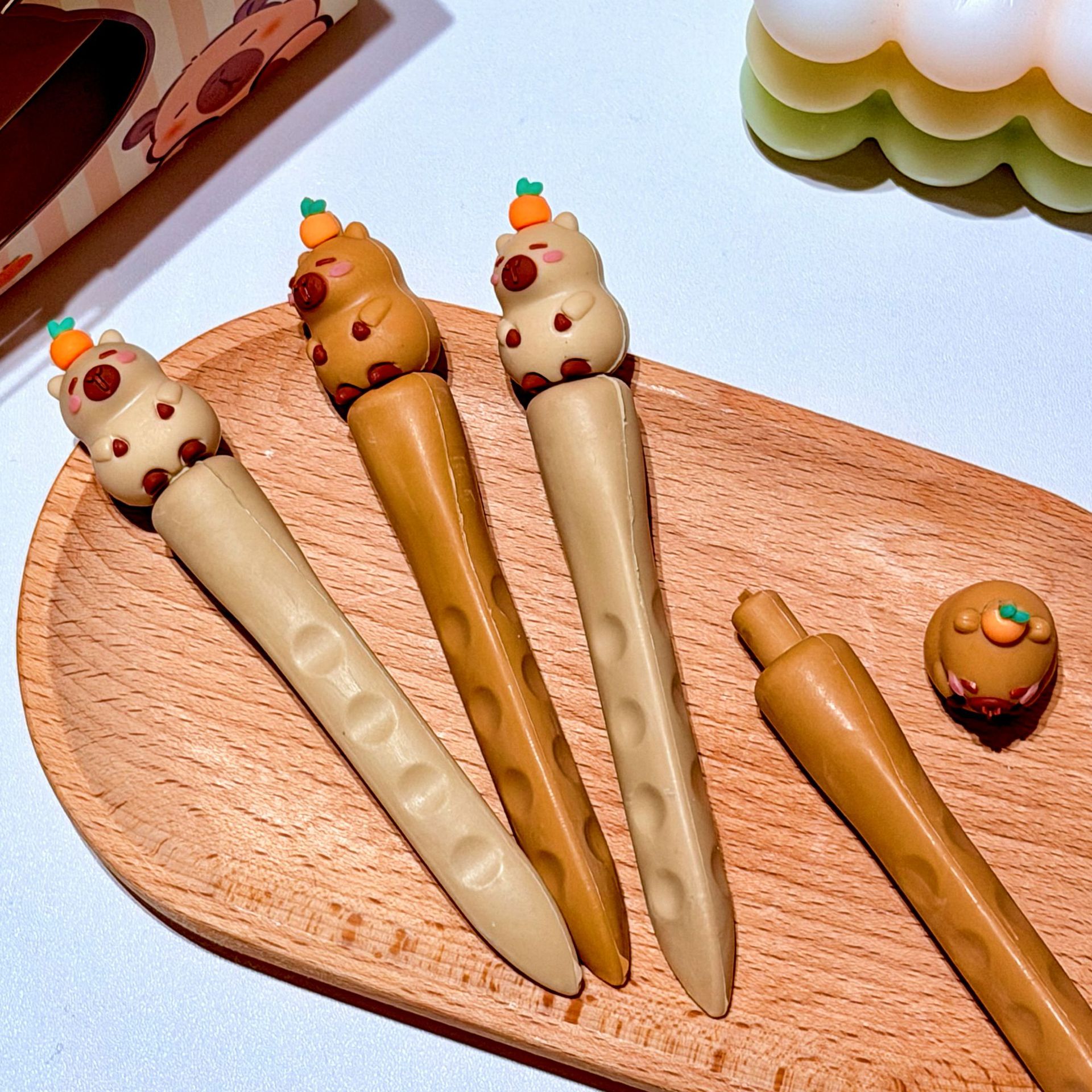 Cute cubierta de lápiz carpi borracha nueva protección de lápiz para estudiantes de papelería para regalos de vacaciones