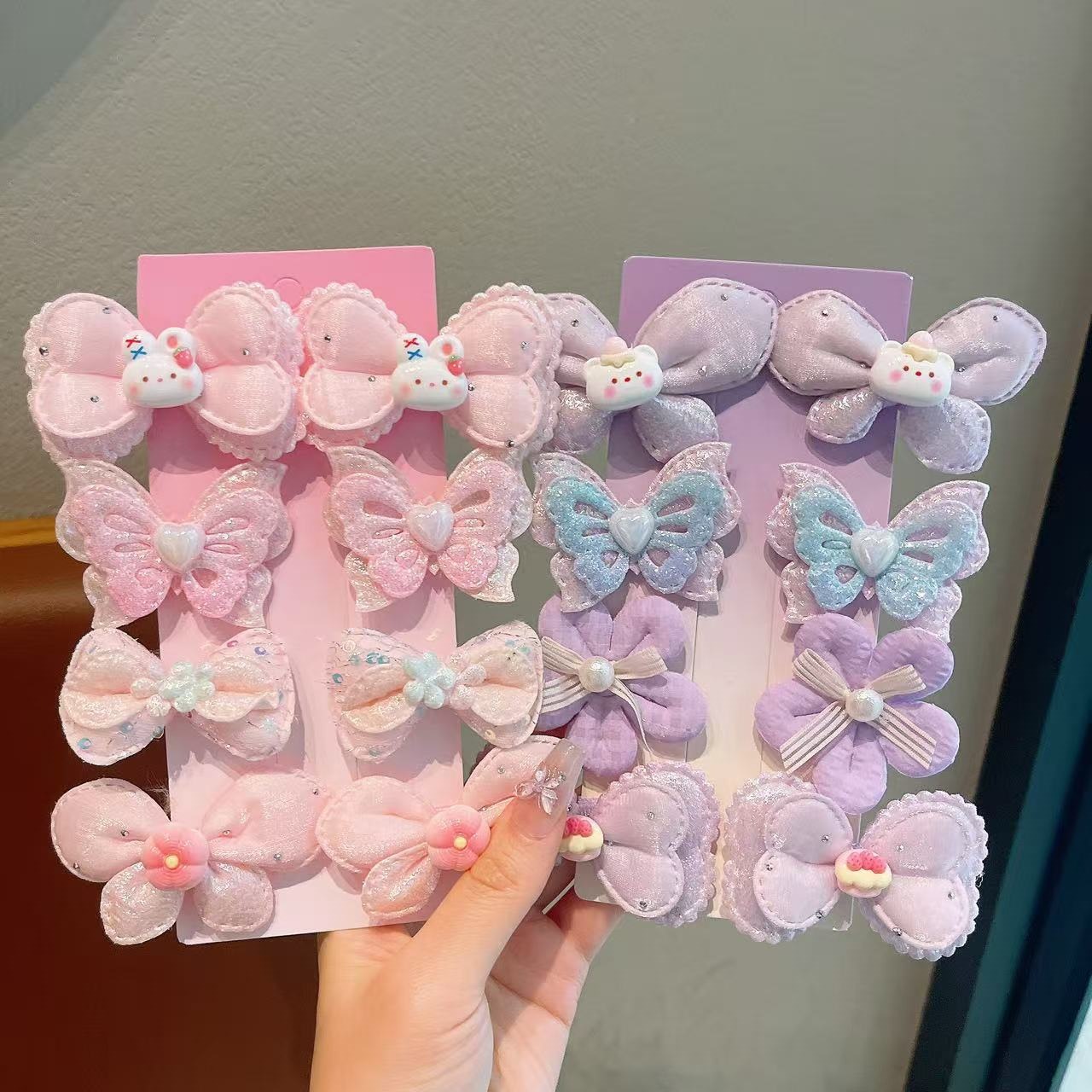 Niños arco iris color gradiente arco clip para el cabello simple atmósfera pequeña clip superior detrás del cerebro clip para el cabello de niños
