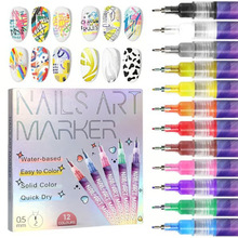 F؛羳վ12 Colors Nail Art Pens Set12ɫ׹Pb