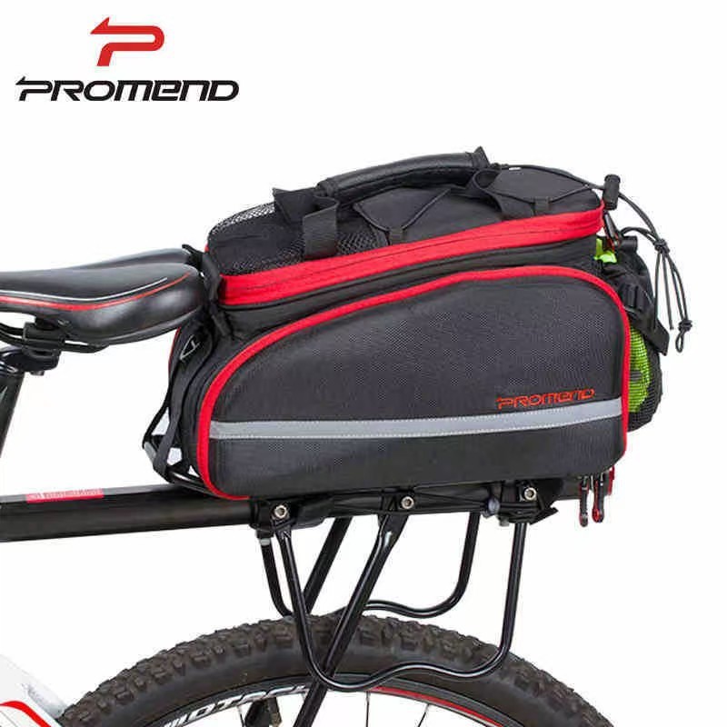 promend bolsa de bicicleta de gran capacidad de bicicleta de montaña vagón 2 en 1 estante trasero bolsa de cola con cubierta a prueba de lluvia