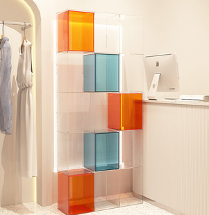 Acrylic Display Cabinet Transparent Display Rack Clothing Store Luggage Accessories Shoe Ornaments Display Stand Fashion Display Cabinet
