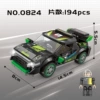 Big black racing car, minifigures, 194 pieces