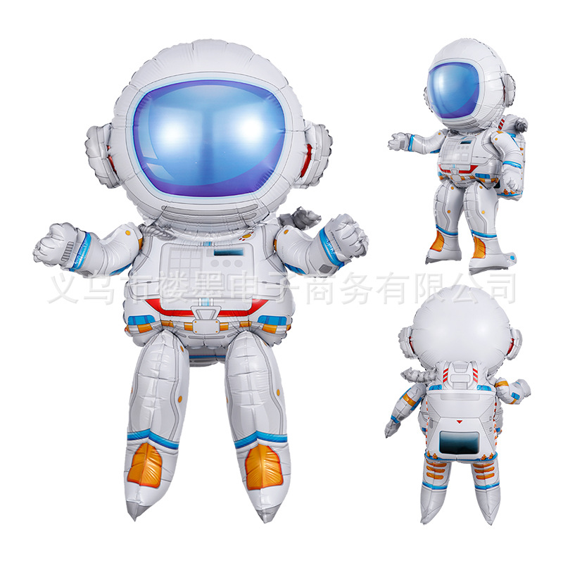 Three dimensional space cartoon astronaut