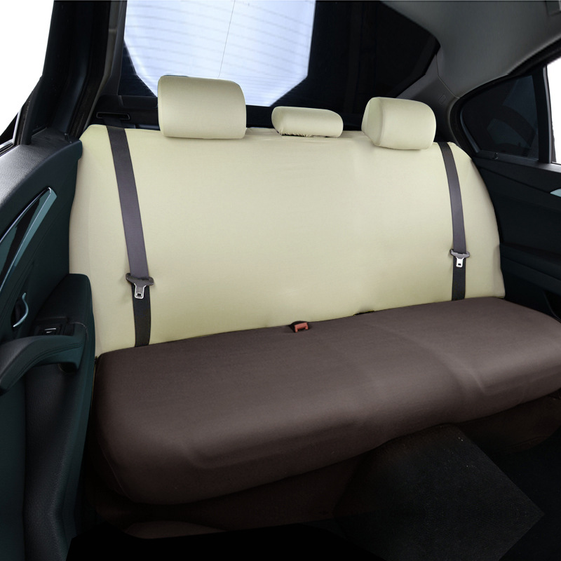 Car Rear Backrest Protective Cover Elastic Four-Season Universal Fabric Dust Cover Backrest Headrest Split Cover