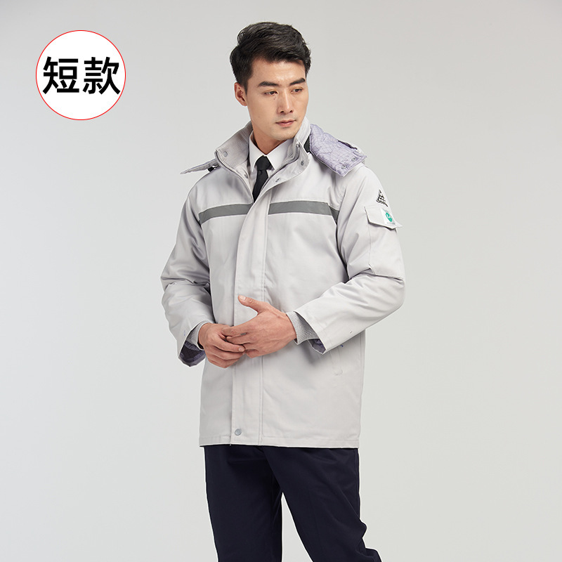 帯電防止作業服、綿服、取り外し可能、ガソリンスタンドで使用可能、ポリエステル綿混紡、厚手、保温、工場ロゴ入り|undefined