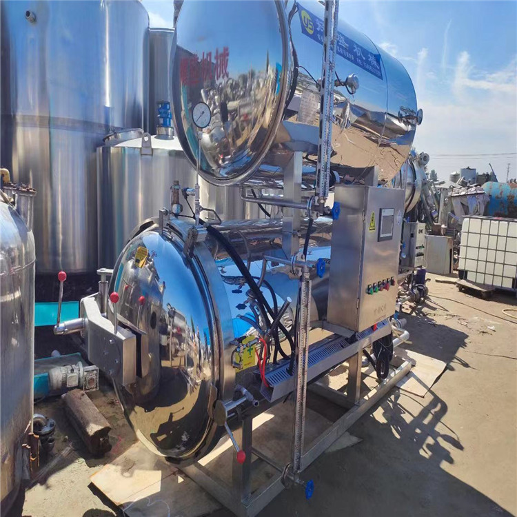 二手全自动双层杀菌锅 1.3立方2立方电加热杀菌锅 食品杀菌锅评估