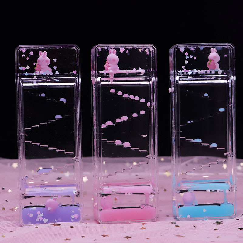 복숭아 토끼 - 슬라이드 오일 방울 [색상 랜덤]