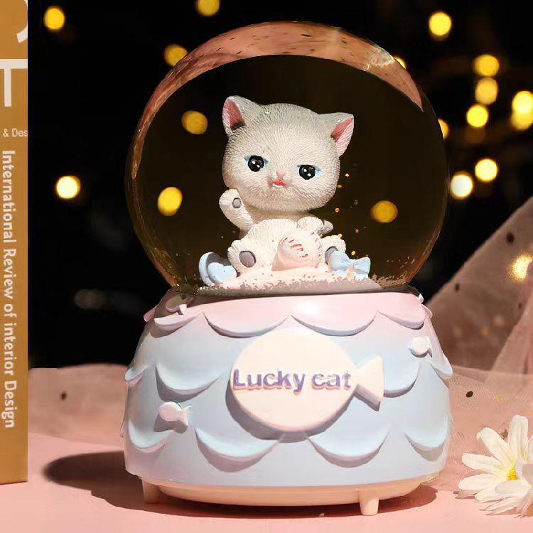 Venta directa de fábrica bola de cristal música caja de música para enviar compañeros de clase niña niña niña regalo de cumpleaños niña princesa día del niño