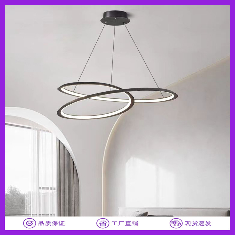 Cross-border modern minimalist living room pendant lamp restaurant round ring bedroom light luxury Nordic creative personalized designer pendant light