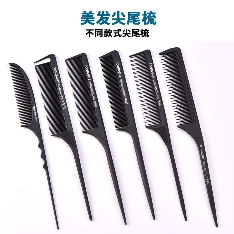 Pointed Tail Comb for Makeup Artists, Professional Studio Fine-Tooth Steel Needle Comb, Hair Styling Tools, Hair Comb for Updos