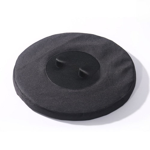 Outdoor Folding Telescopic Stool with Sponge Cushion, Round Design, Waterproof Oxford Cloth & Linen Seat Pad Cover for Travel