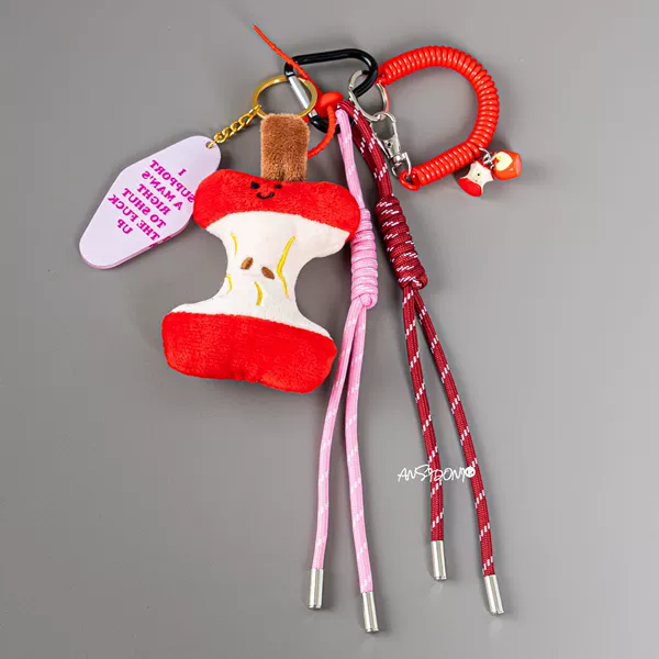 T45 [Black Love Buckle] Pink Rope + Red Spring Apple 2 + Big Apple + Pink Brand