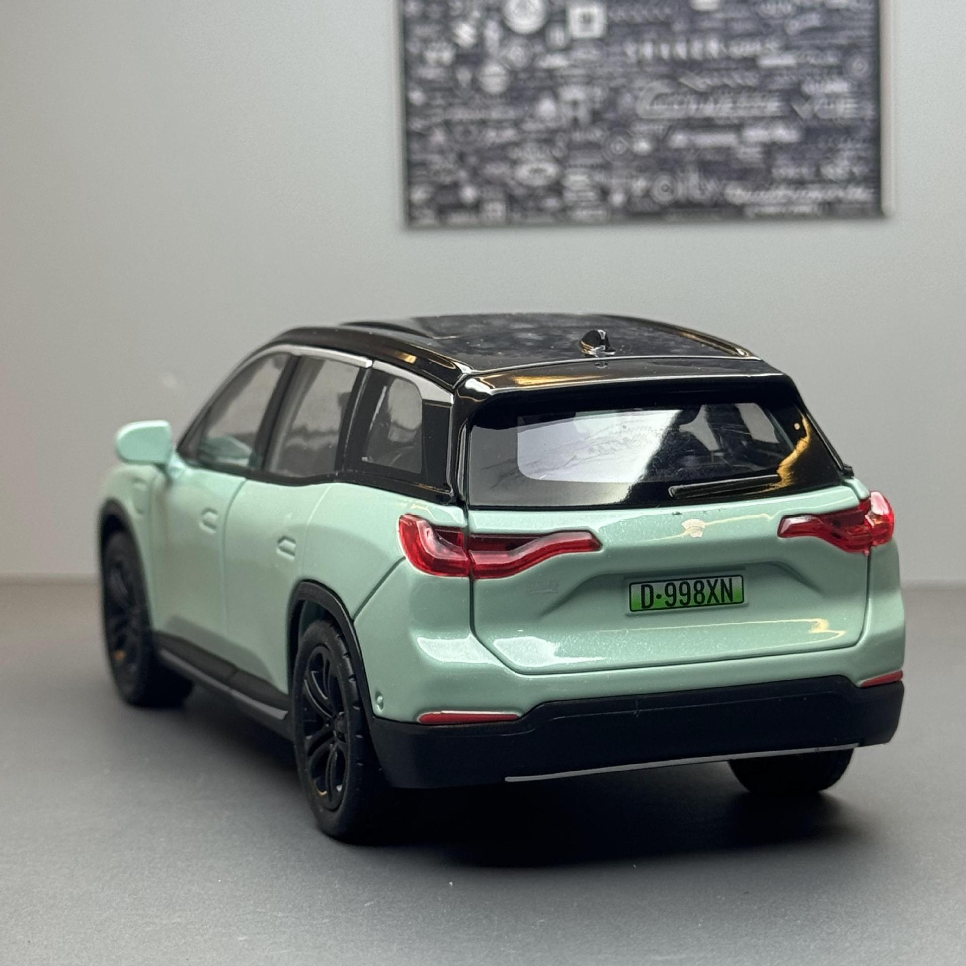 Jiaye modelo de coche de aleación 1 a 32 Weilai ES nueva energía efecto de sonido de iluminación tire de juguete modelo de vehículo todoterreno adornos