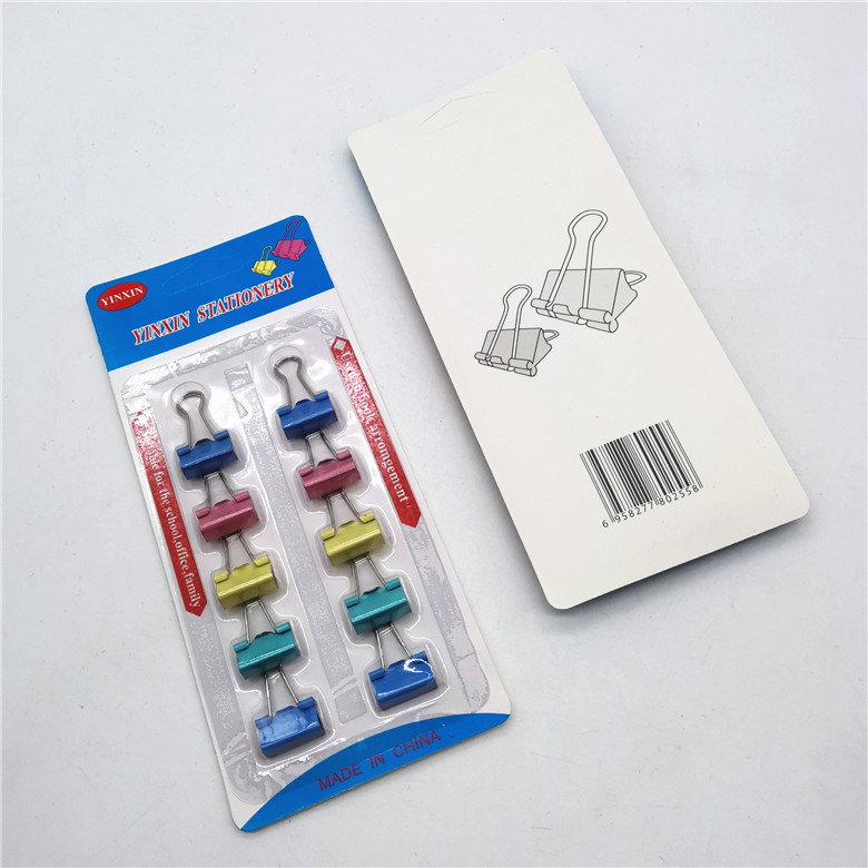 Q050C diez clips de cola larga + 10 clips de cola de milano Bill HIERRO Archivo de papel de prueba de almacenamiento fijo Libro Papelería Oficina