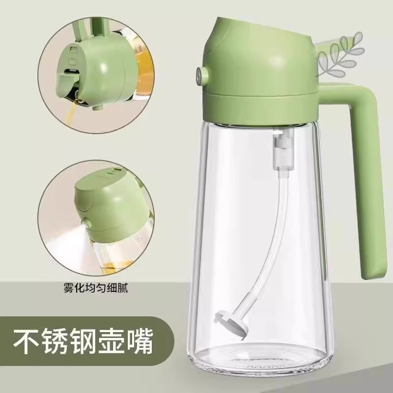 油壶厨房家用喷倒两用喷油壶酱油醋调料瓶玻璃不挂油油罐油瓶批发|undefined