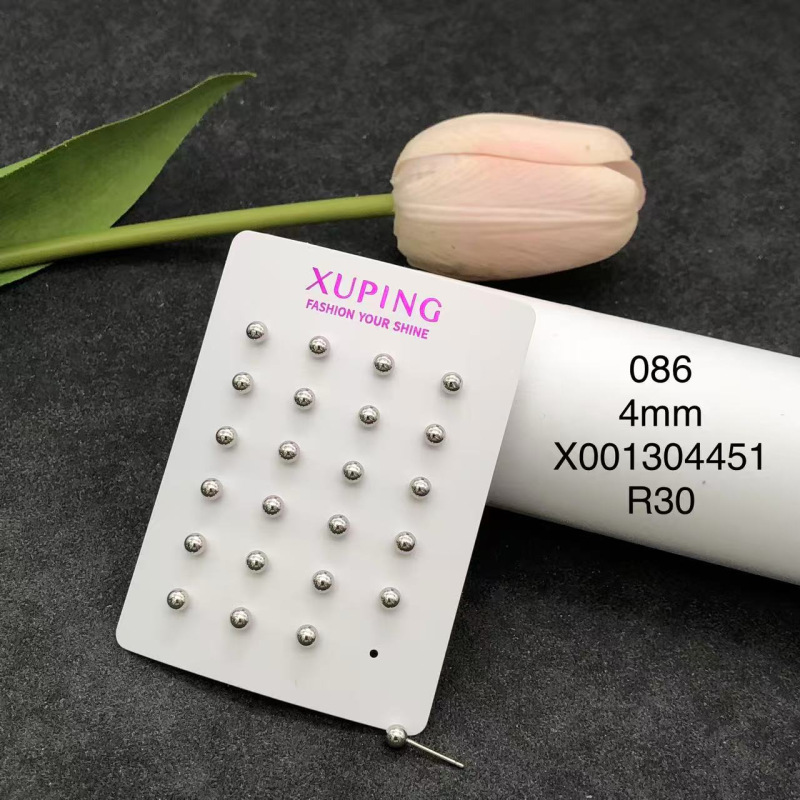 Plated white-glossy 4mm pair