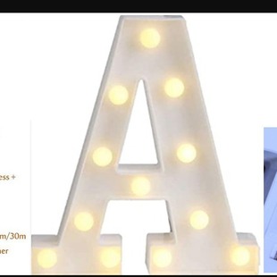Led 26 Letter Lights White Shell Yellow Light Remote Control English Letters Christmas Day Letter Lights Amazon