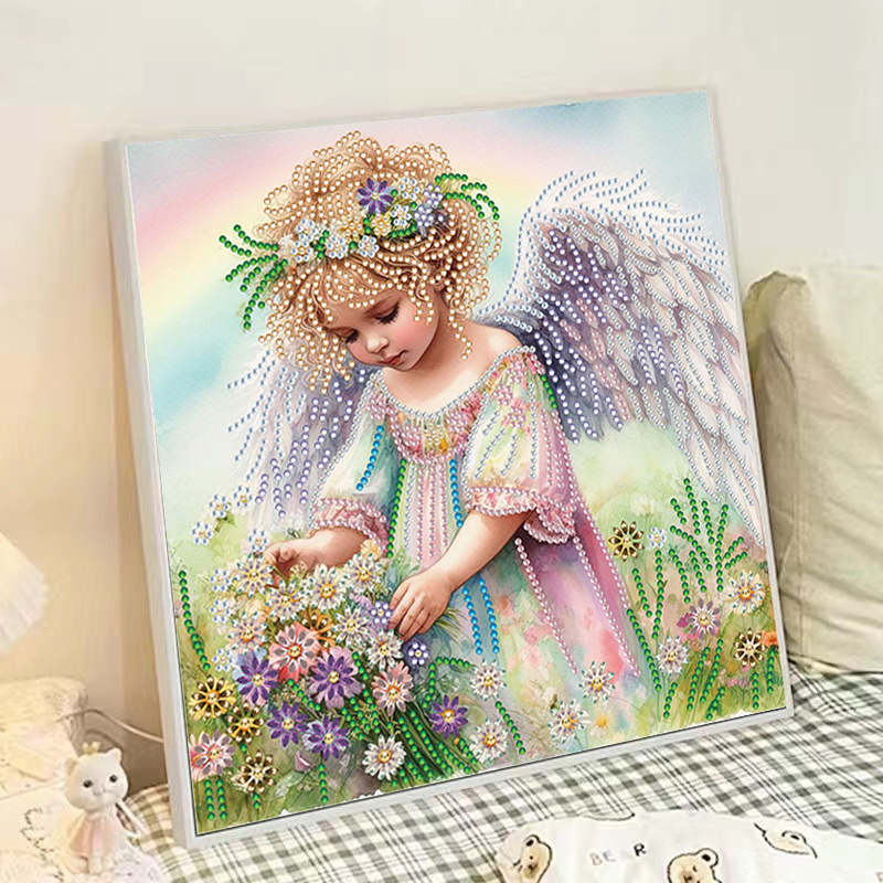 Pintura de Diamantes 5D con Forma Irregular de Princesa de Fantasía, Pintura de Diamantes DIY, Pintura de Diamantes con Puntos de Cristal, 30×30
