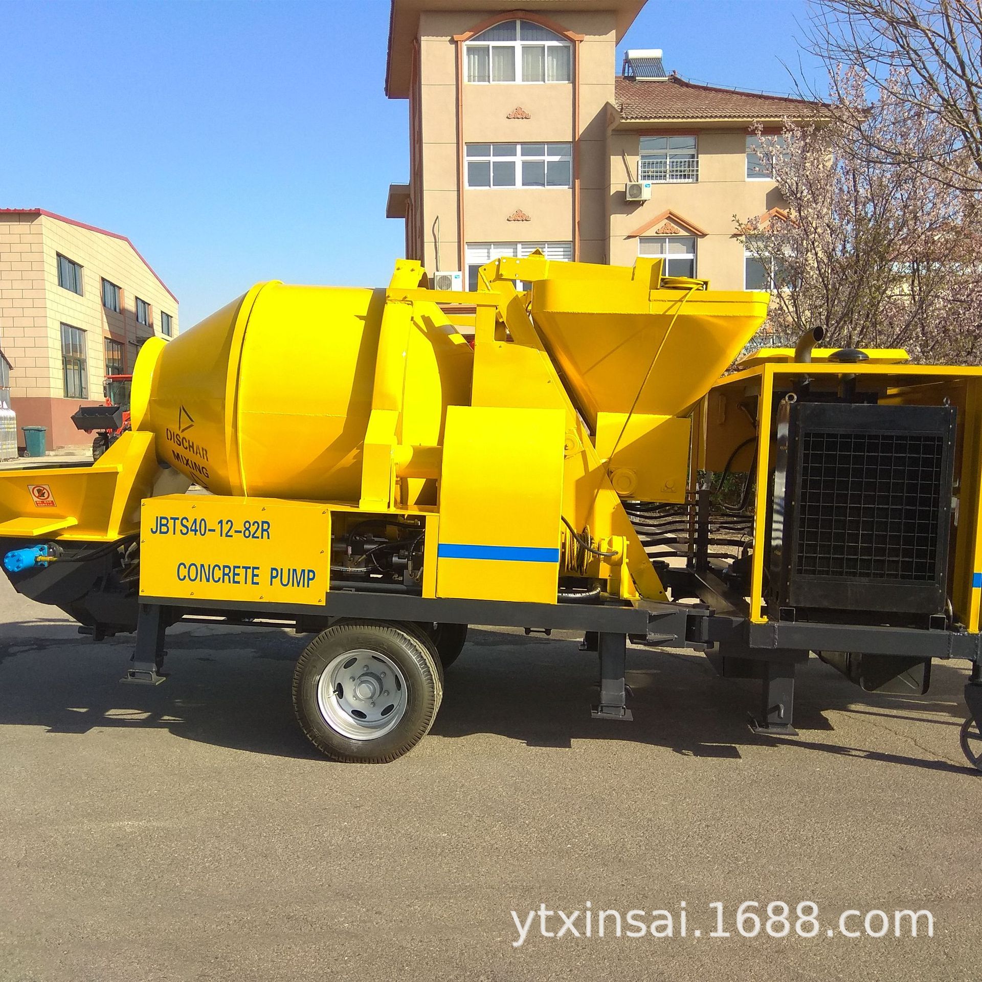 柴油搅拌拖泵  打混凝土搅拌设备 混凝土搅拌输送一体机