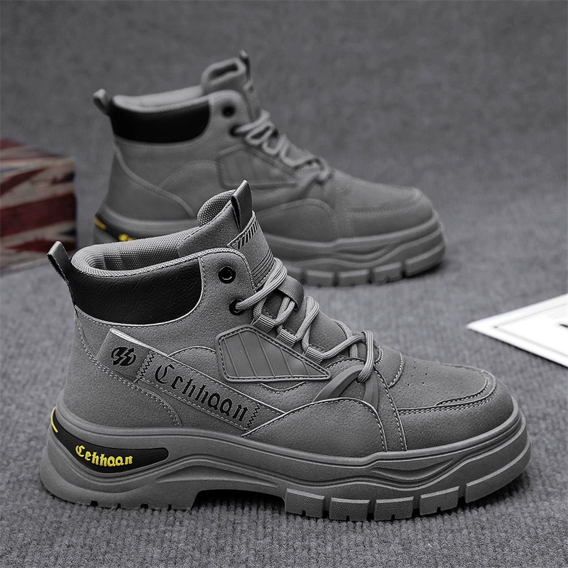 Высокие зимние ботинки Martens, спортивно‑рабочий/альпинистский стиль 2024, массивный протектор