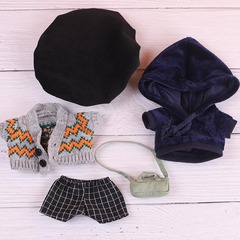 明星機場同款毛衣衛衣背包貝雷帽衣服褲子20厘米20cm娃衣exo