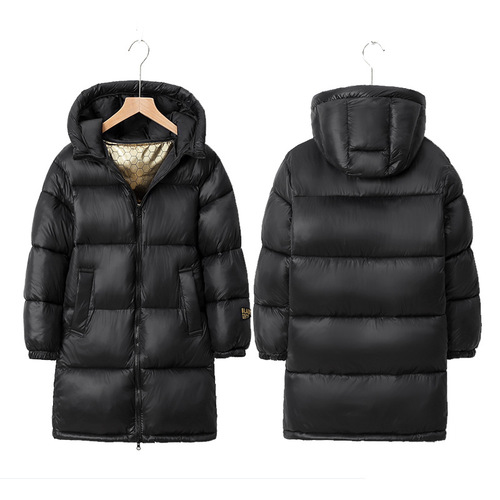 836 Foreign trade cross-border children's cotton-padded coat for men and girls, medium and long thick cotton-padded coat for children's wear, thickened cotton-padded coat and hooded