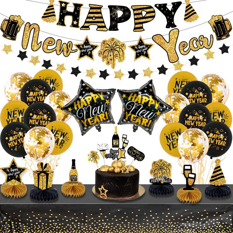 風船装飾 新年パーティー用品 跨境卸売 新年装飾 アルミフィルム丸型風船セット|undefined