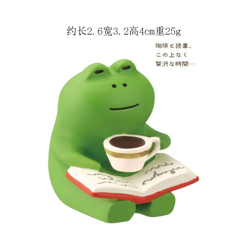 樹脂装飾品コーヒーカエル学生ギフト ZAKKA 流行の手作りブラインドボックス装飾子猫装飾品工芸品|undefined