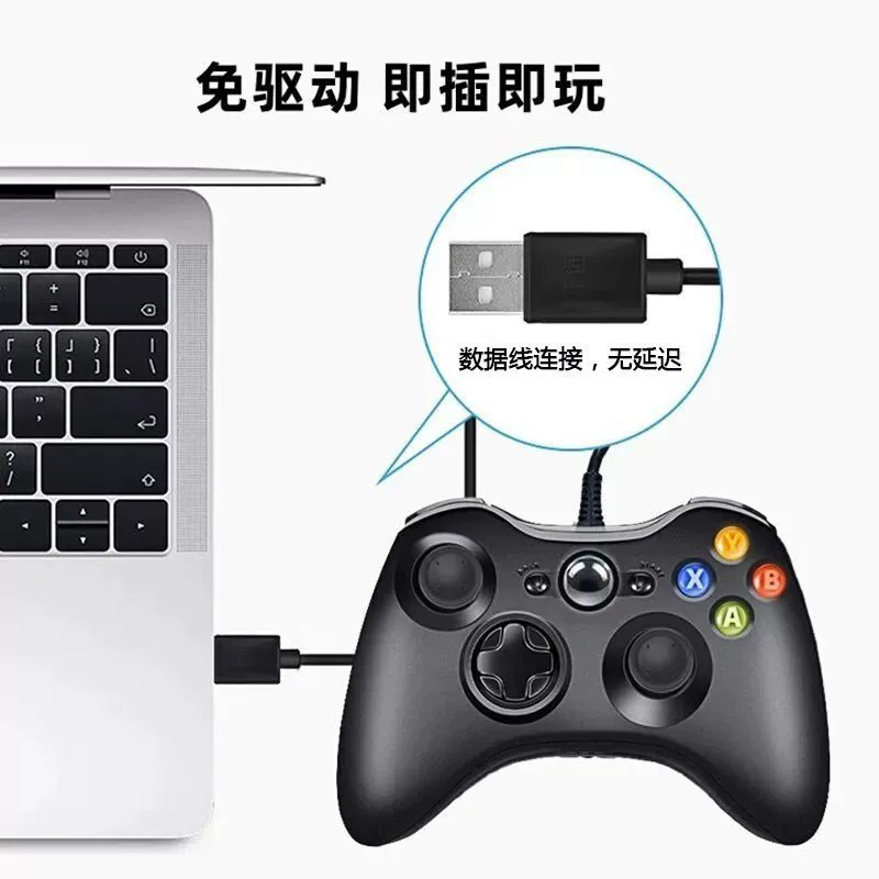 Подходит для контроллера XBOX360, ПК, беспроводной TV USB игры, Xbox/Steam, двойной ряд вибрации