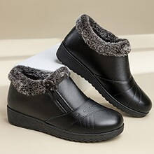 M 34604 Fleece-Lined Mom Ankle Boots ���ޱ�ů����ѥ�羳